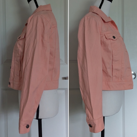🛑NOT AVAILABLE🛑 Faded Glory peach women's denim jacket, size small (4-6) - Picture 5 of 15